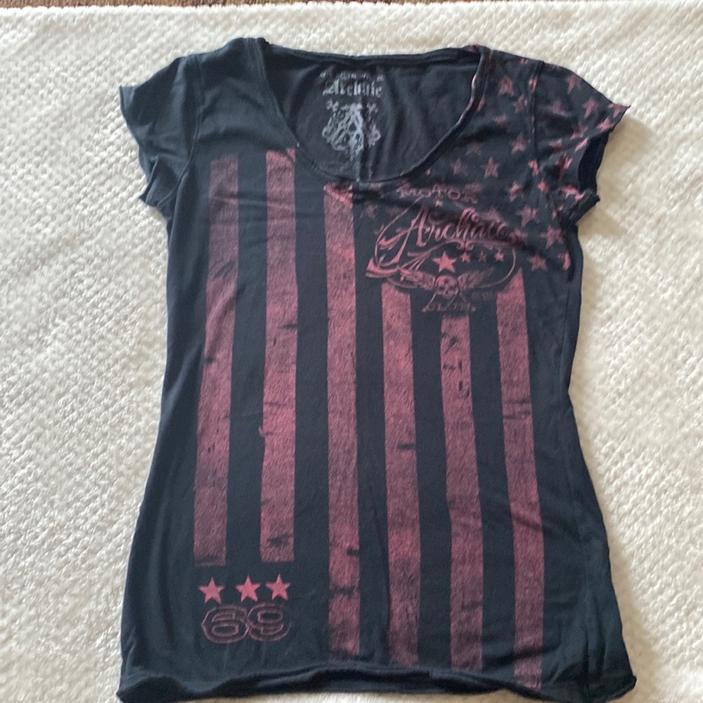 Archaic Black and Red Motor Club Shirt